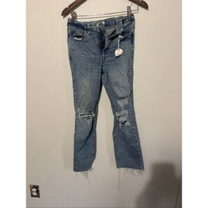 Good American Women's Size 2/26 Distressed Good Boy Vintage Curvy Jeans